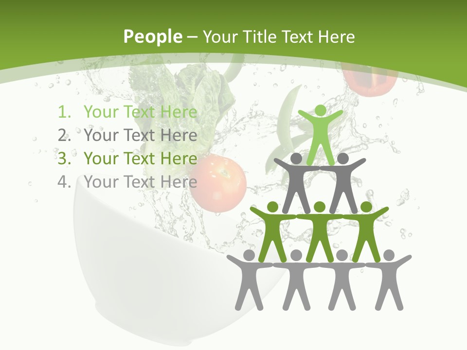 Spill Vegetable Lettuce PowerPoint Template