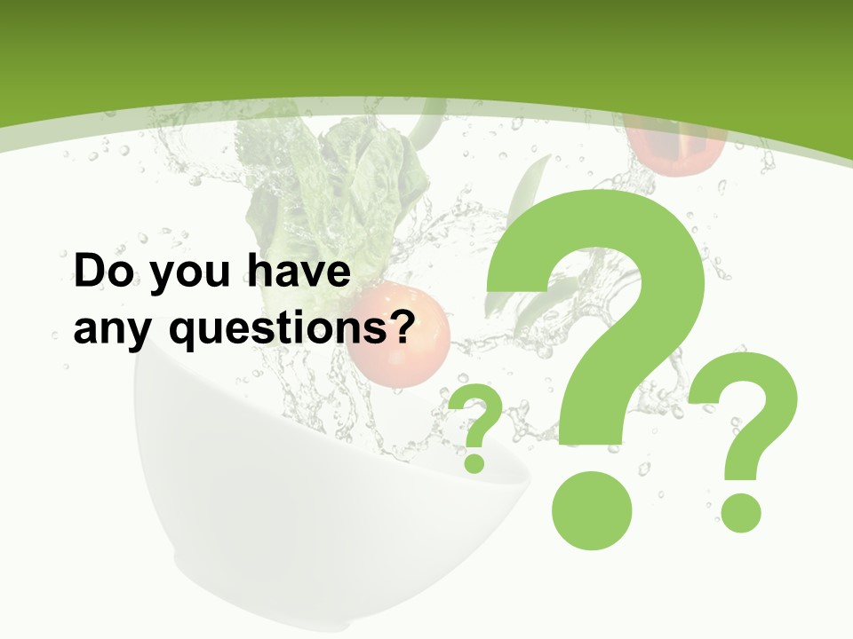 Spill Vegetable Lettuce PowerPoint Template