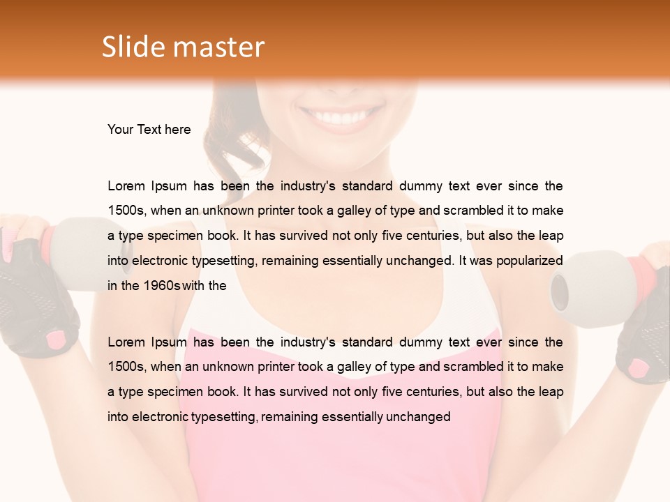 Shape Sporty Female PowerPoint Template