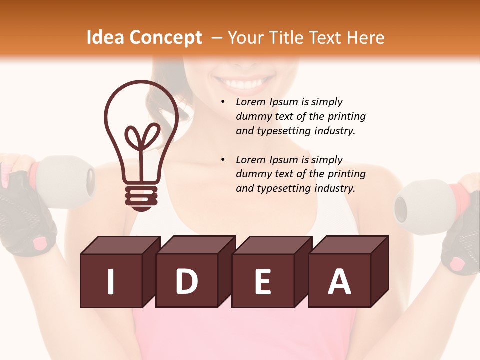 Shape Sporty Female PowerPoint Template