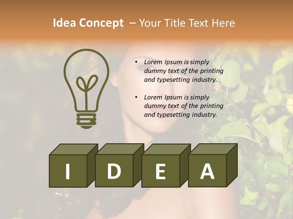 Clean Woman Spring PowerPoint Template