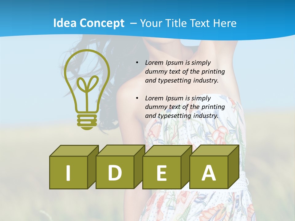 Nature Blue Spring PowerPoint Template