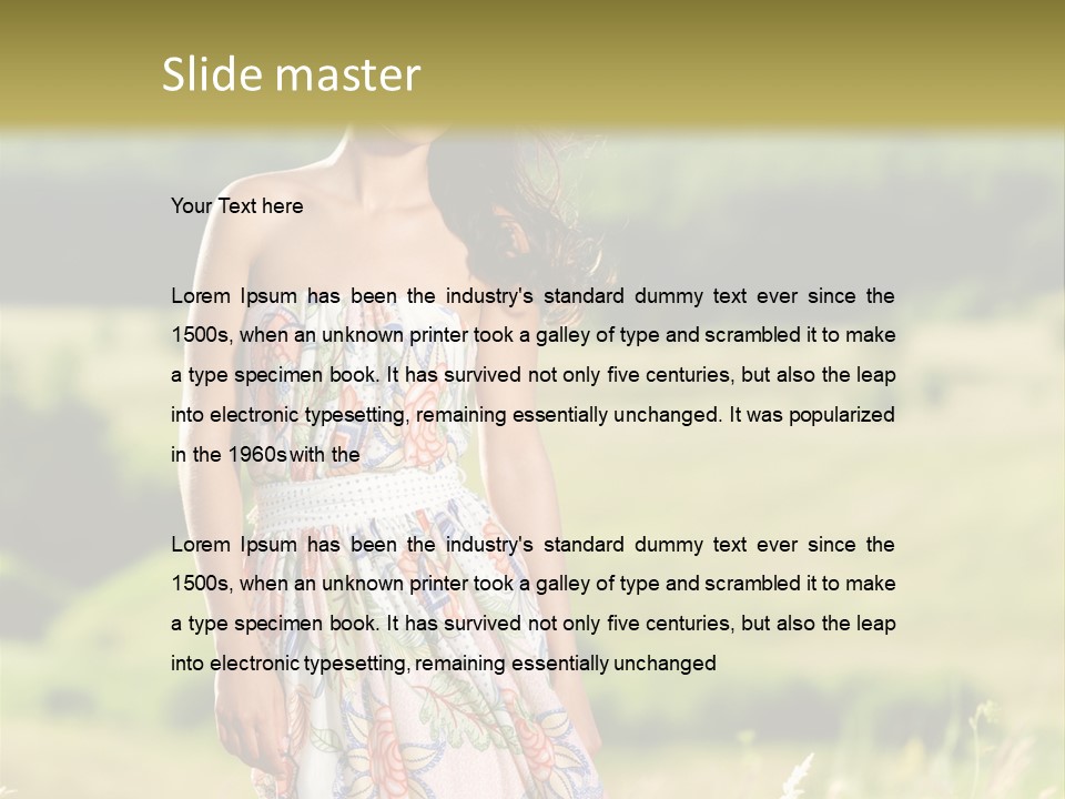 Full Meadow Glamour PowerPoint Template