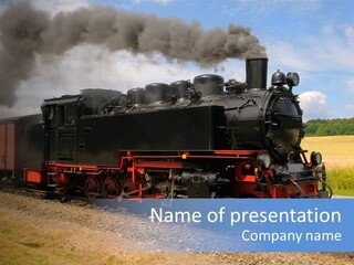 Steam Railroad Railway PowerPoint Template