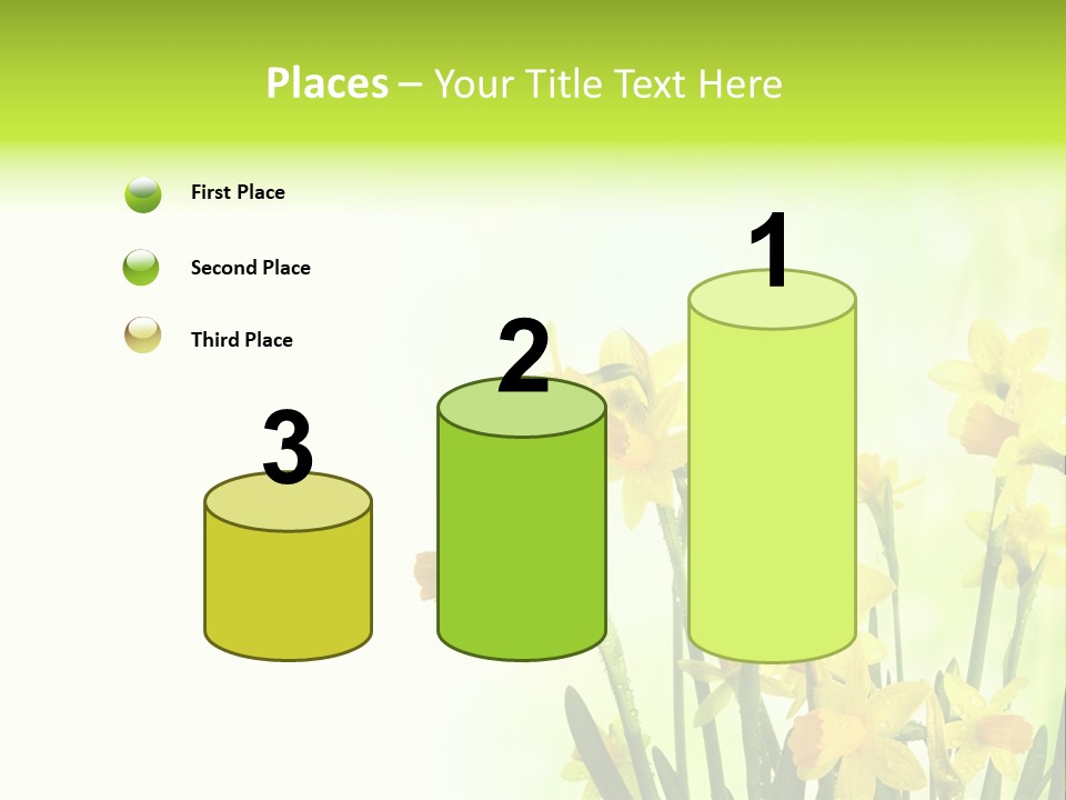 Narcissus Yellow Celebrate PowerPoint Template