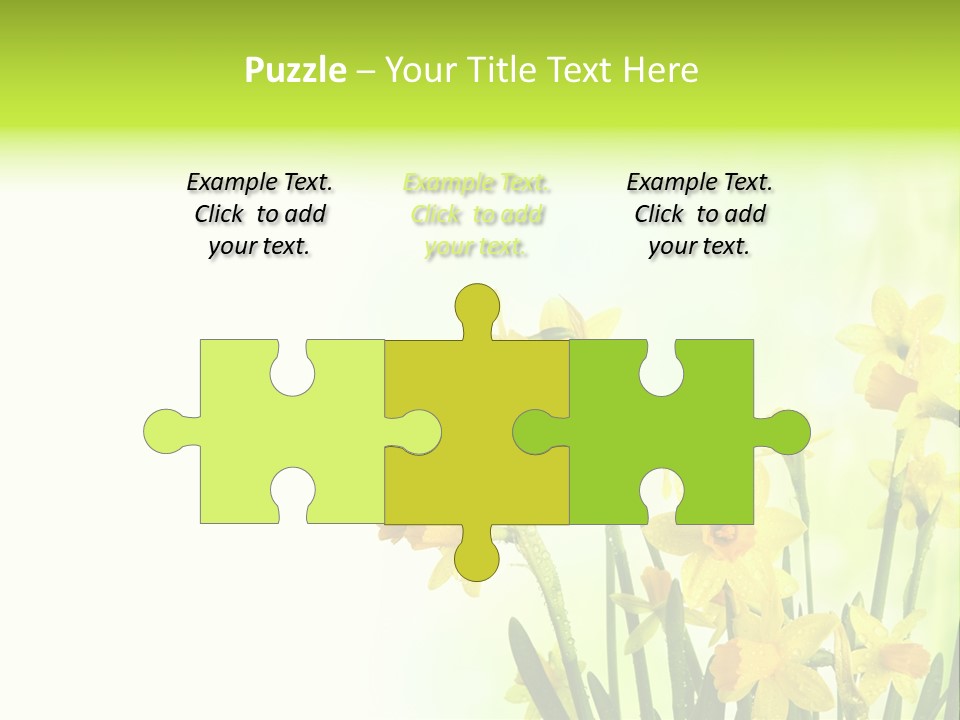 Narcissus Yellow Celebrate PowerPoint Template