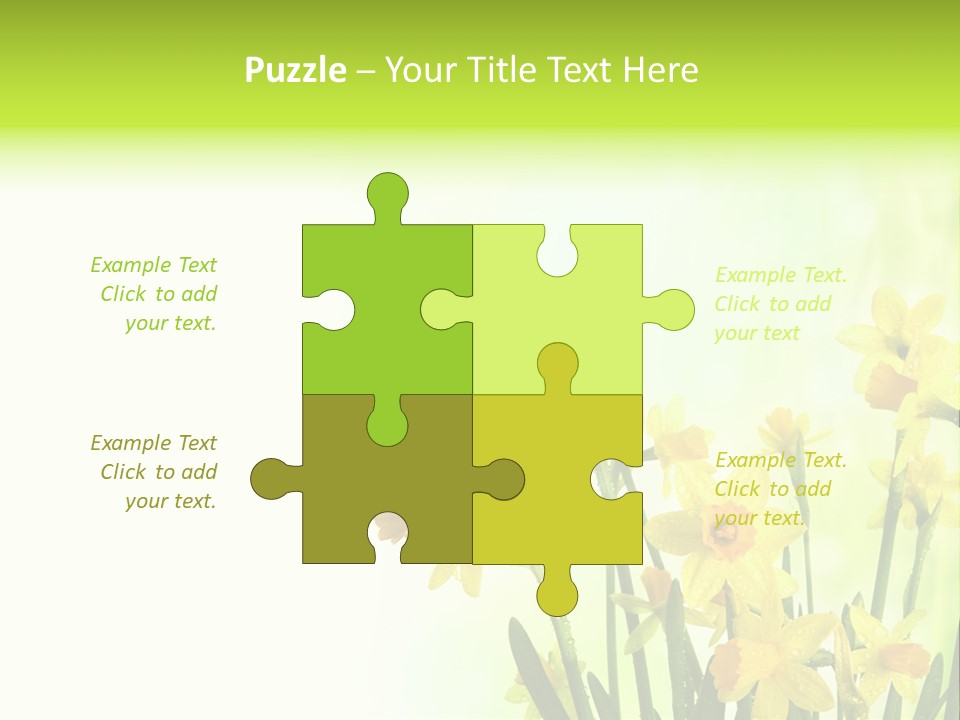 Narcissus Yellow Celebrate PowerPoint Template