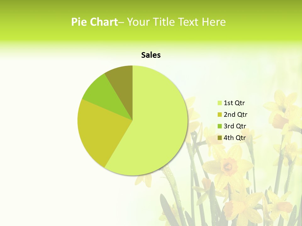 Narcissus Yellow Celebrate PowerPoint Template