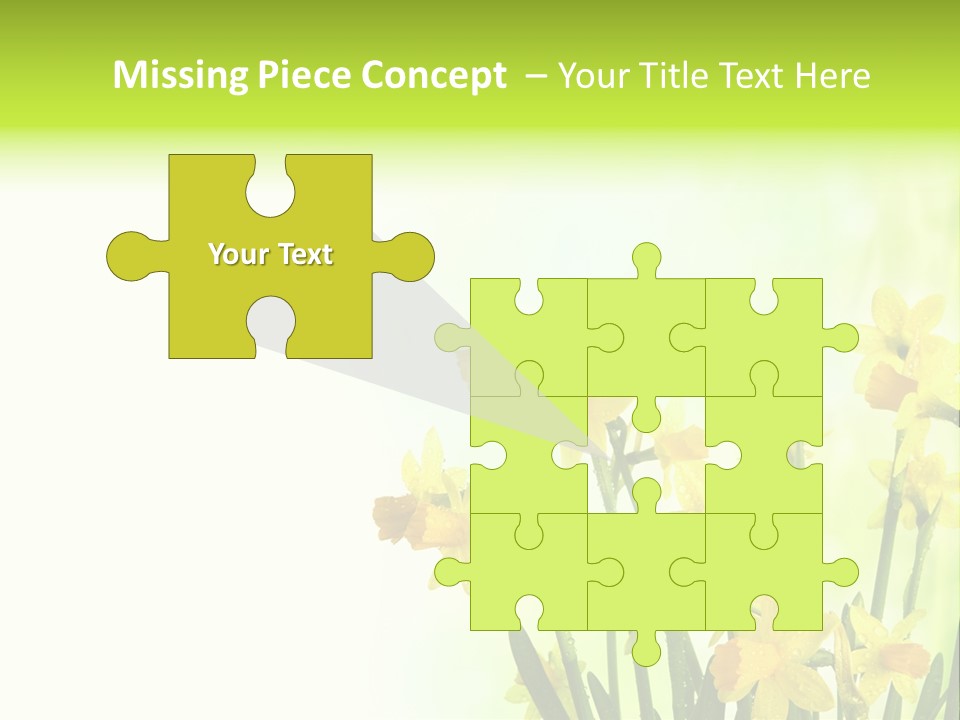 Narcissus Yellow Celebrate PowerPoint Template