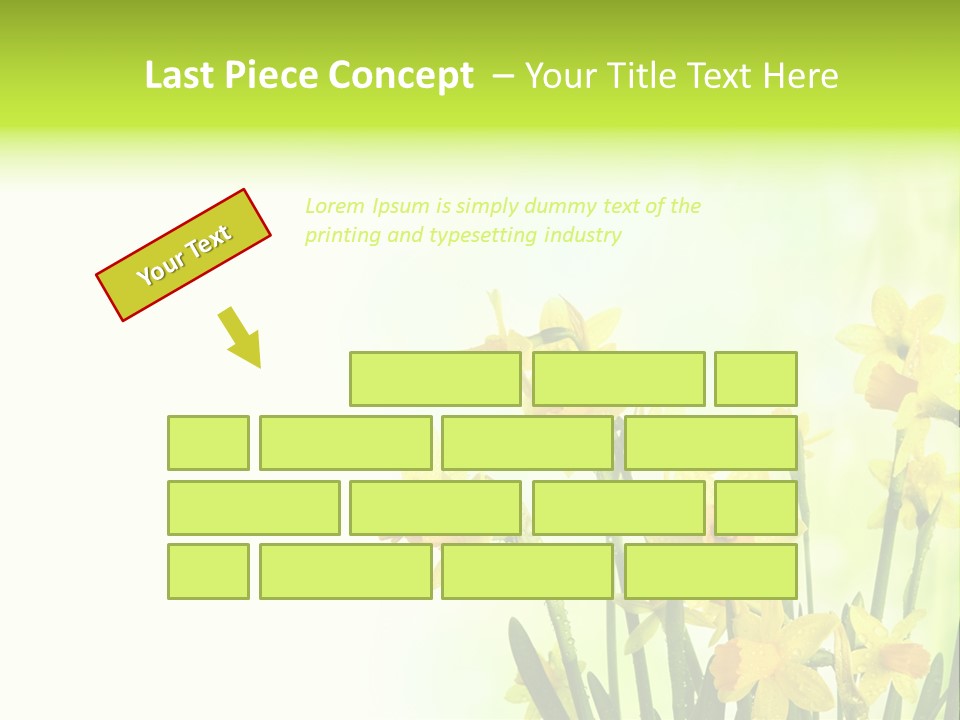 Narcissus Yellow Celebrate PowerPoint Template