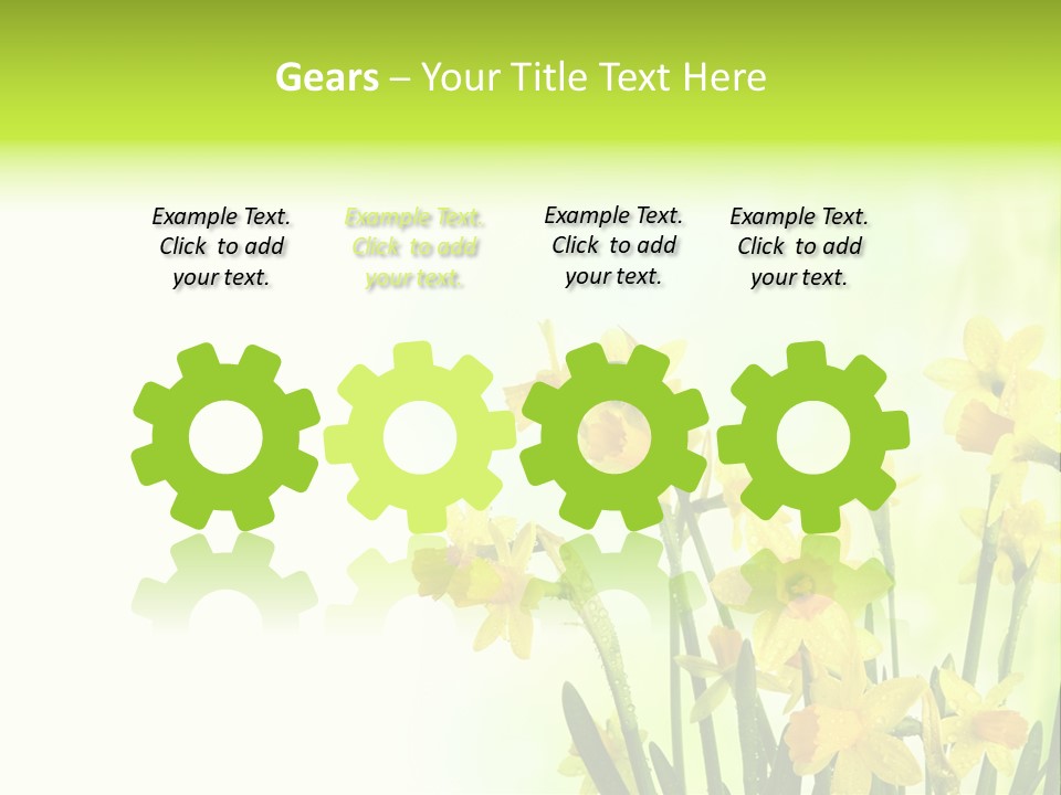 Narcissus Yellow Celebrate PowerPoint Template