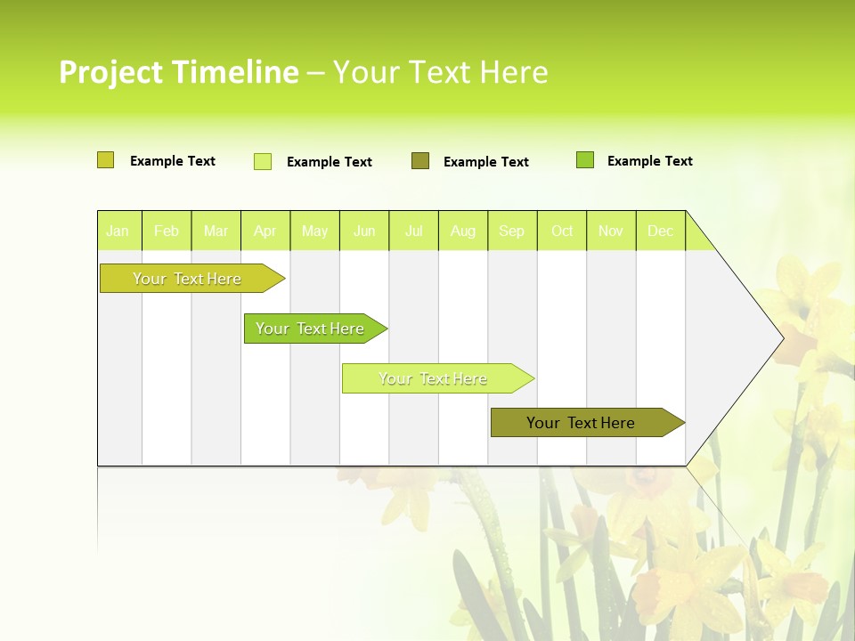 Narcissus Yellow Celebrate PowerPoint Template