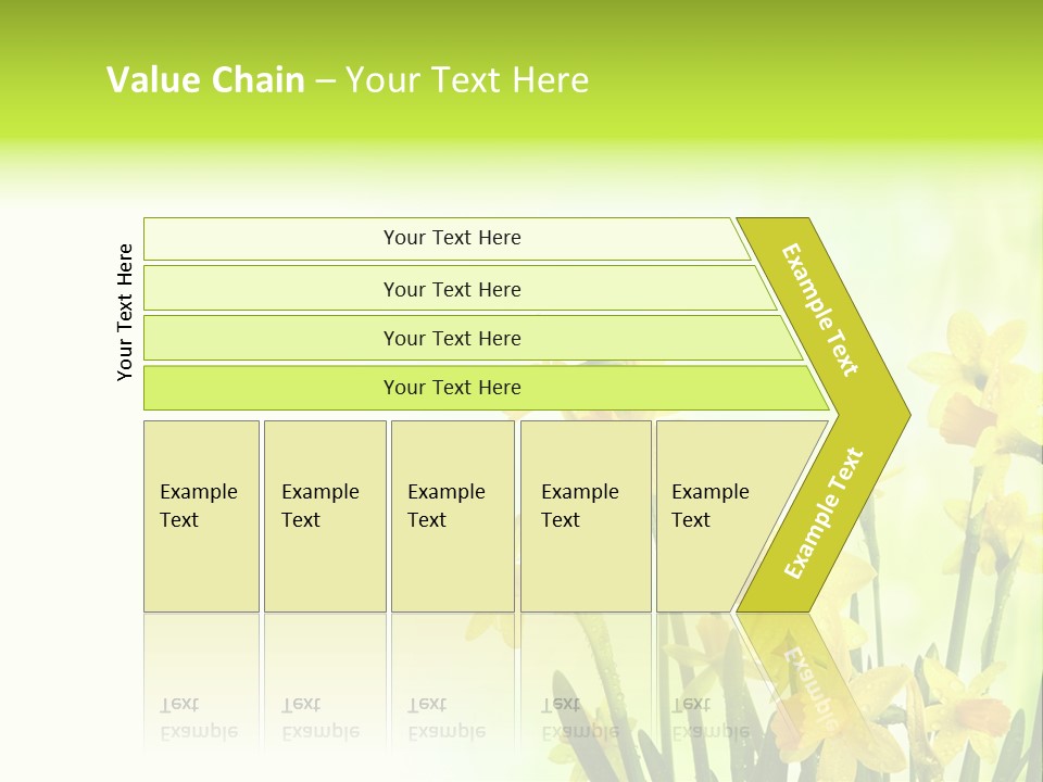 Narcissus Yellow Celebrate PowerPoint Template