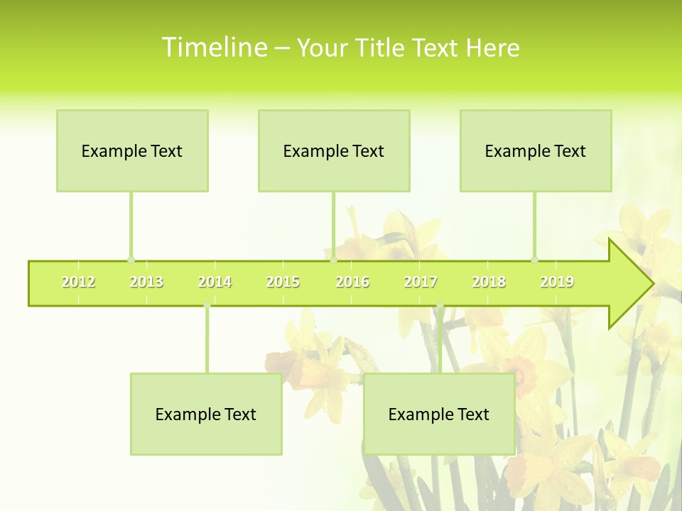 Narcissus Yellow Celebrate PowerPoint Template