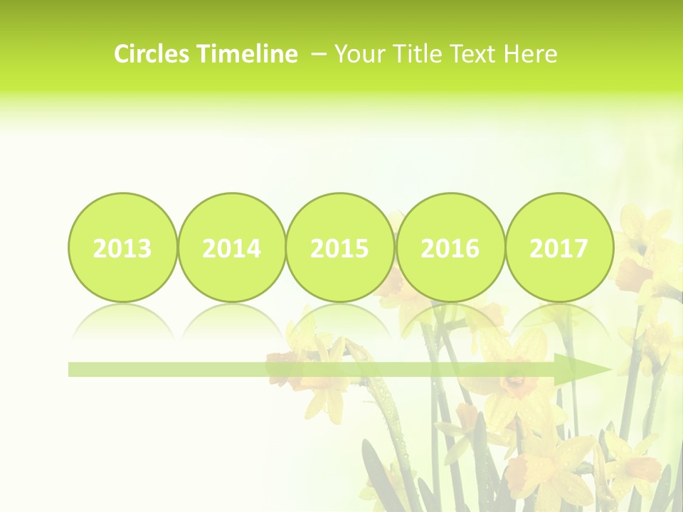 Narcissus Yellow Celebrate PowerPoint Template