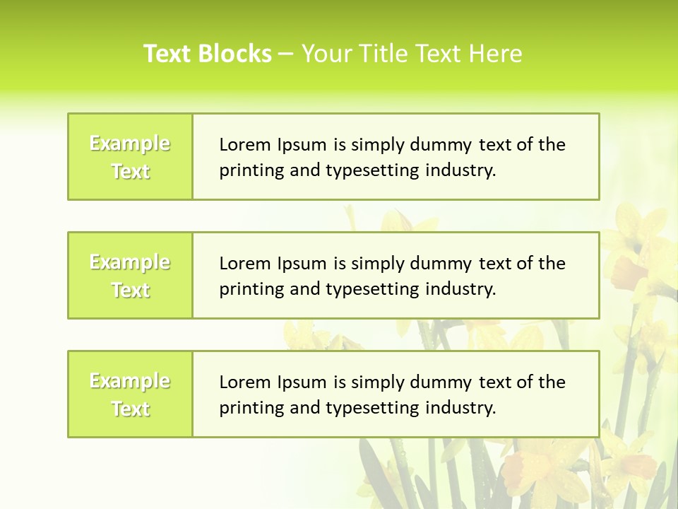 Narcissus Yellow Celebrate PowerPoint Template