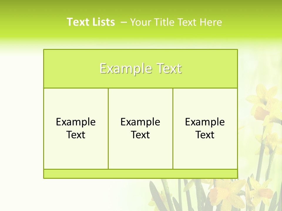 Narcissus Yellow Celebrate PowerPoint Template