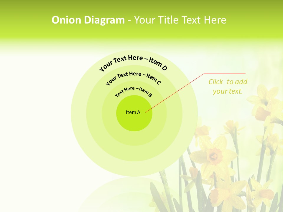 Narcissus Yellow Celebrate PowerPoint Template