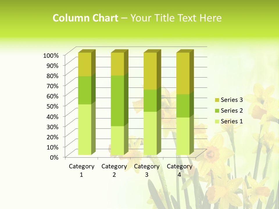Narcissus Yellow Celebrate PowerPoint Template