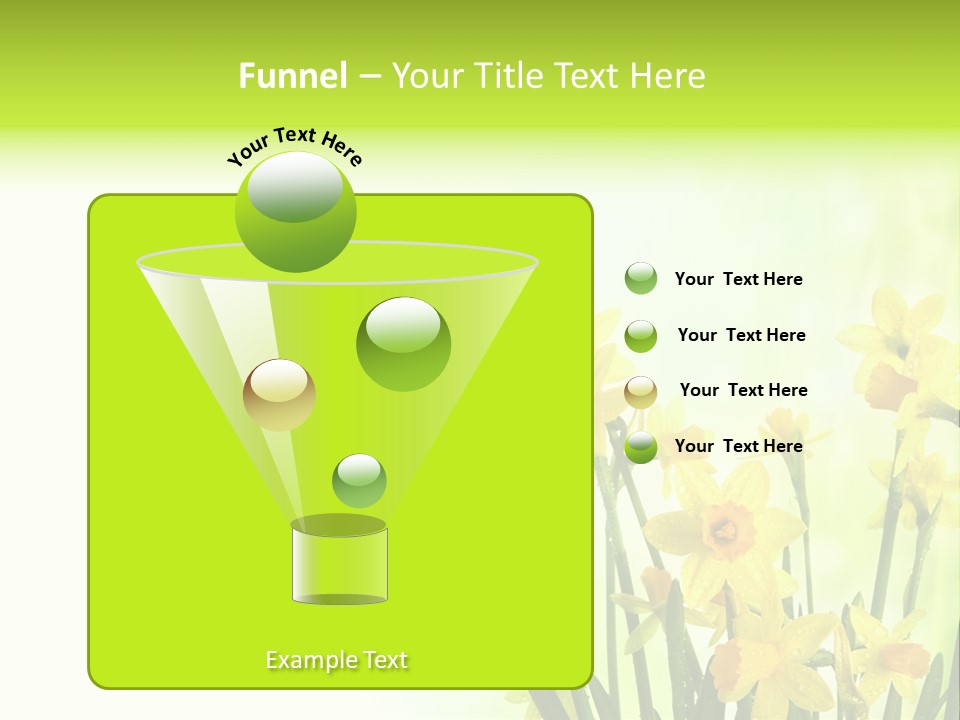 Narcissus Yellow Celebrate PowerPoint Template