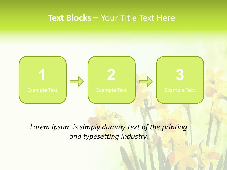 Narcissus Yellow Celebrate PowerPoint Template