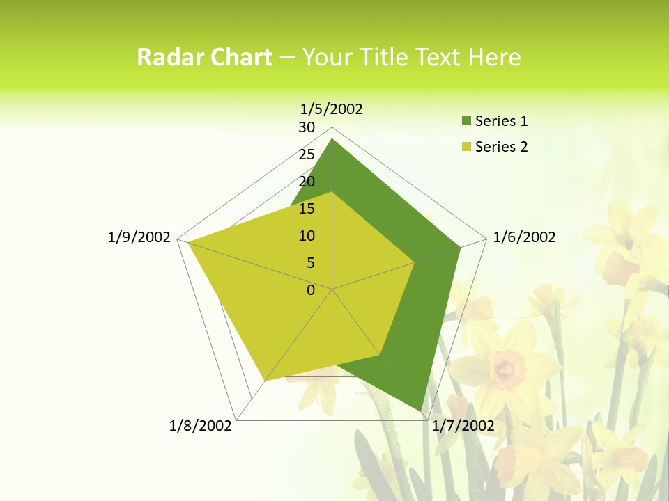 Narcissus Yellow Celebrate PowerPoint Template
