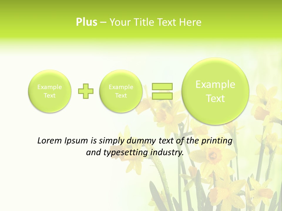 Narcissus Yellow Celebrate PowerPoint Template