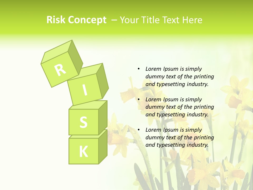 Narcissus Yellow Celebrate PowerPoint Template