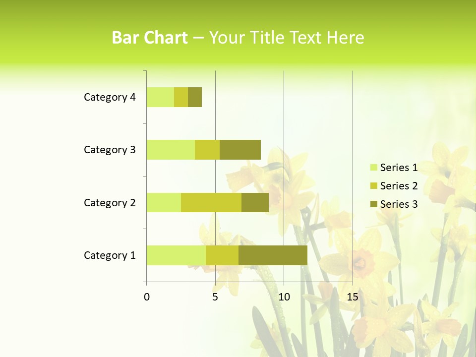 Narcissus Yellow Celebrate PowerPoint Template