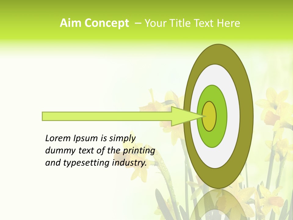 Narcissus Yellow Celebrate PowerPoint Template