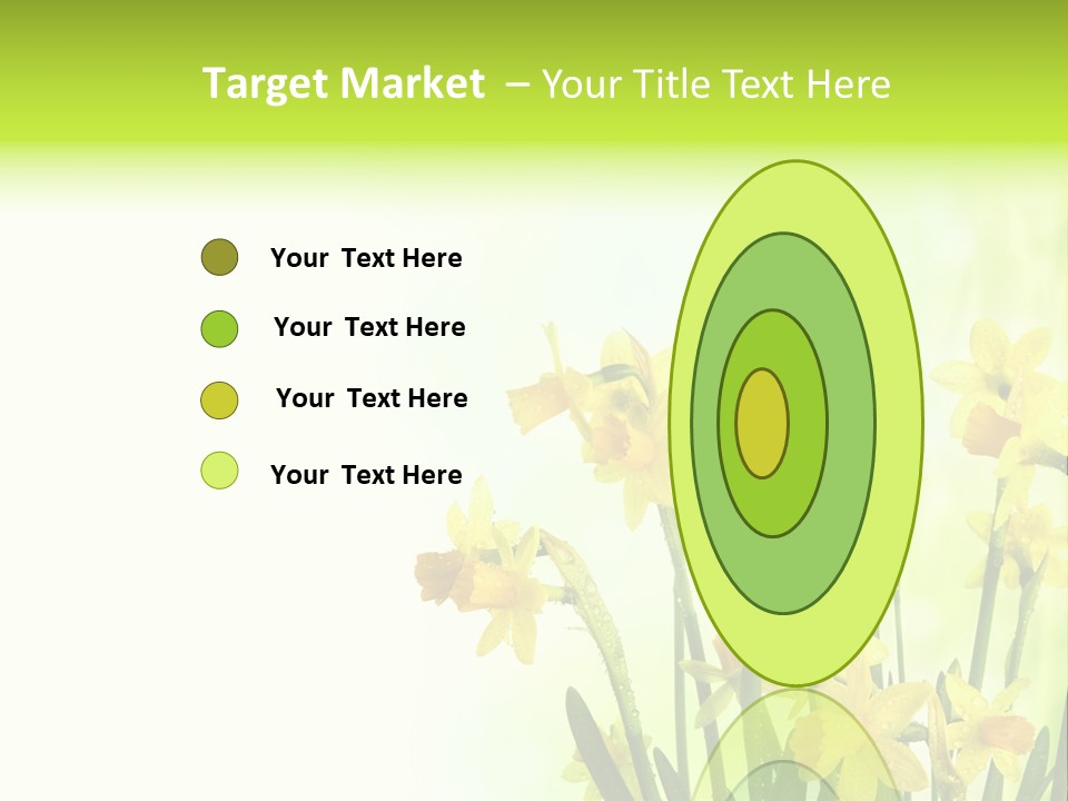 Narcissus Yellow Celebrate PowerPoint Template