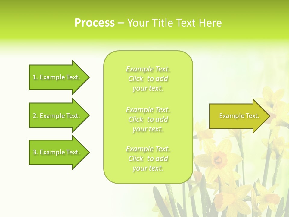Narcissus Yellow Celebrate PowerPoint Template