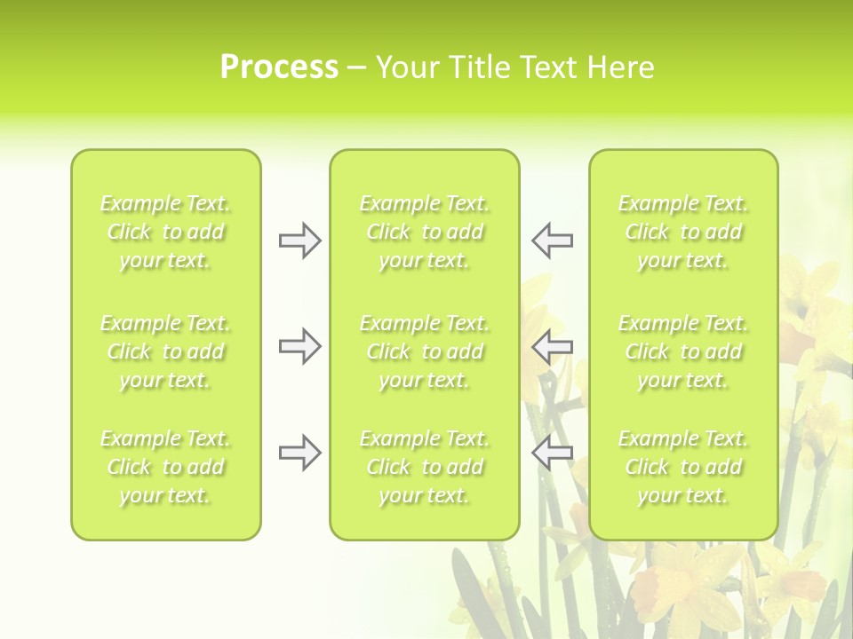 Narcissus Yellow Celebrate PowerPoint Template