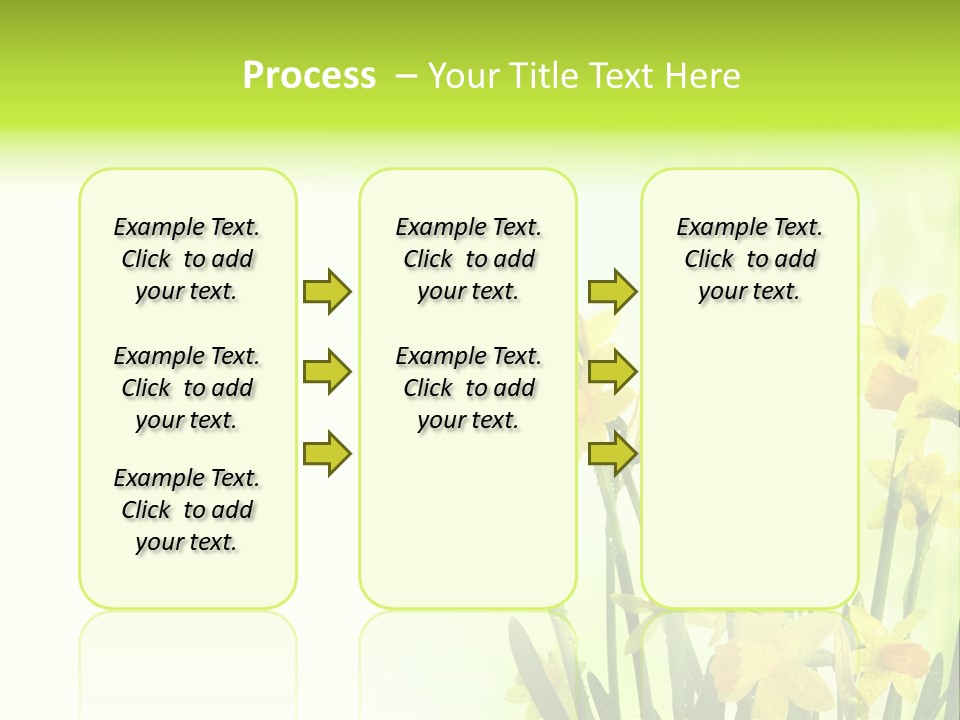 Narcissus Yellow Celebrate PowerPoint Template
