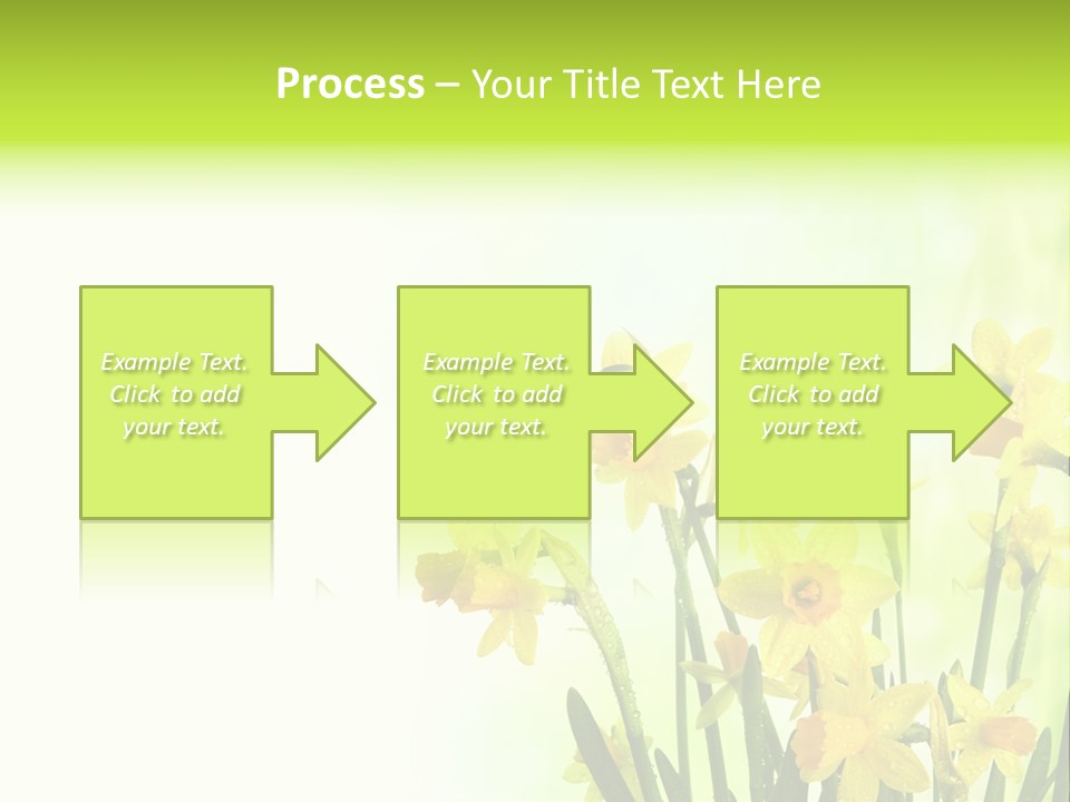 Narcissus Yellow Celebrate PowerPoint Template