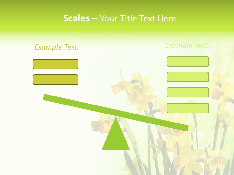 Narcissus Yellow Celebrate PowerPoint Template