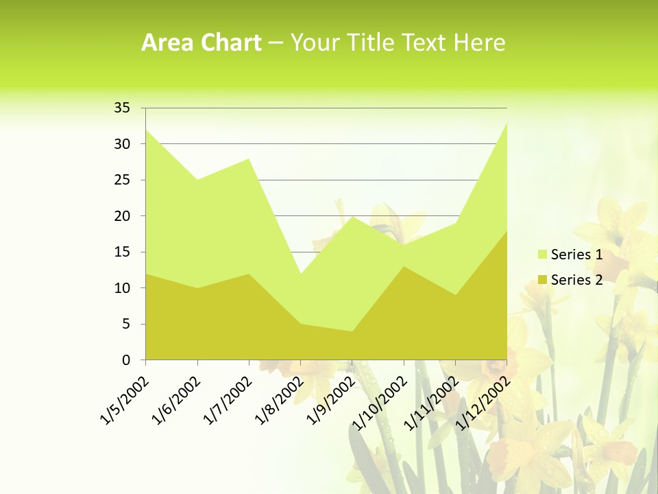 Narcissus Yellow Celebrate PowerPoint Template
