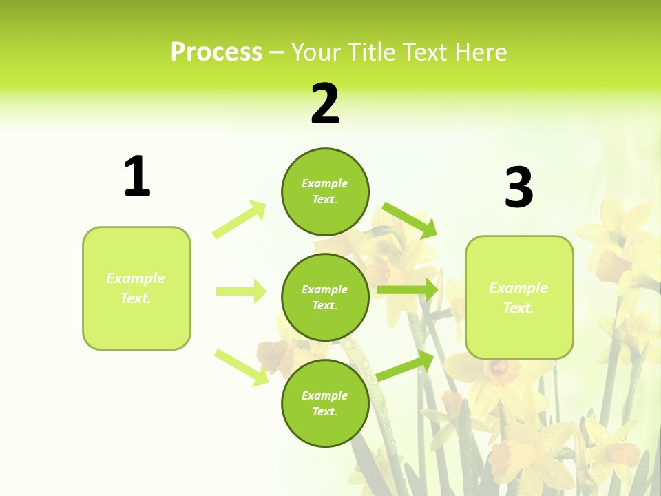 Narcissus Yellow Celebrate PowerPoint Template