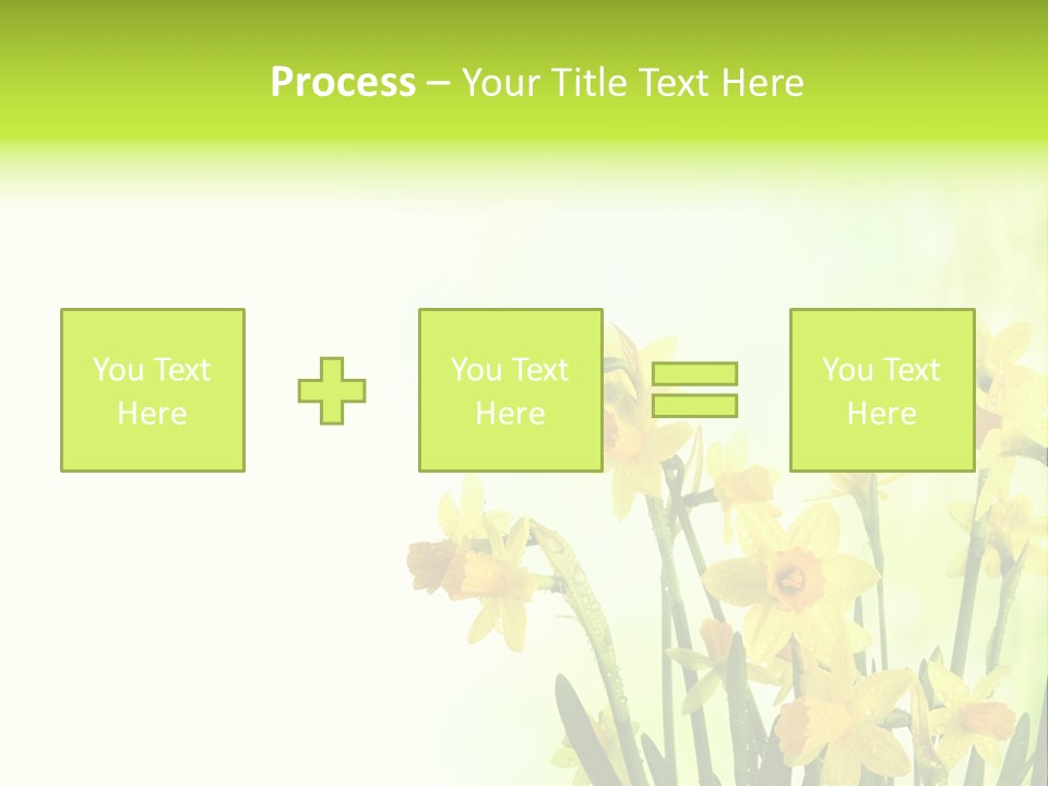Narcissus Yellow Celebrate PowerPoint Template