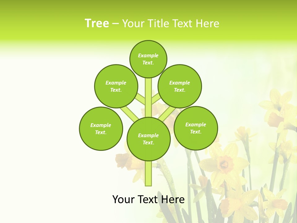 Narcissus Yellow Celebrate PowerPoint Template