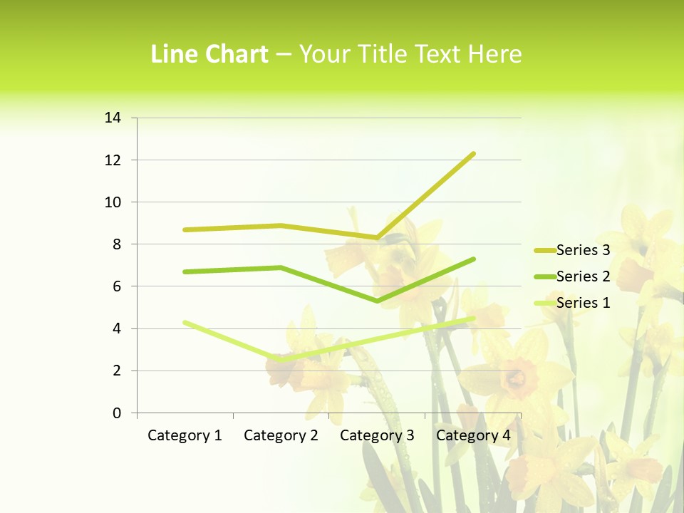 Narcissus Yellow Celebrate PowerPoint Template