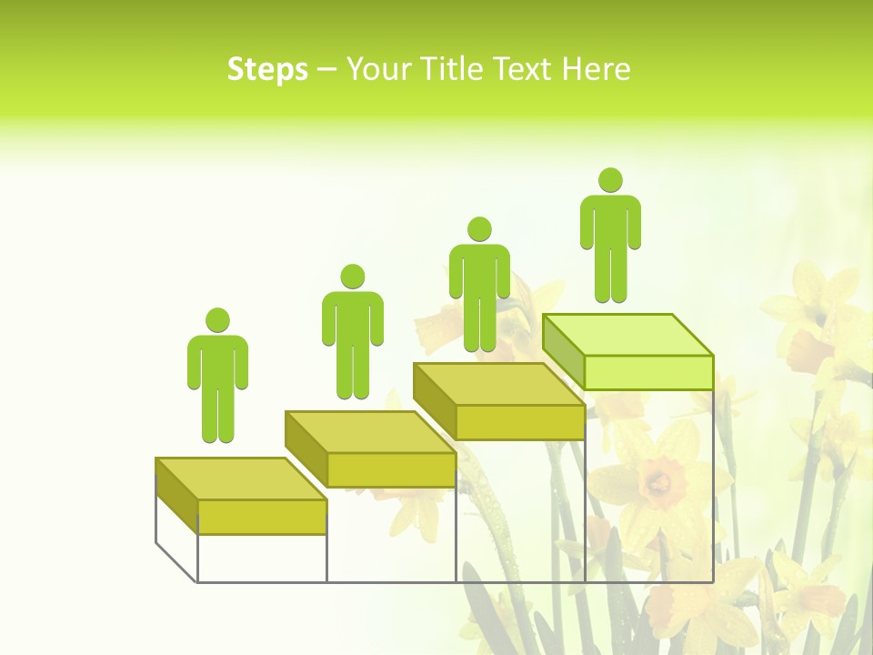 Narcissus Yellow Celebrate PowerPoint Template