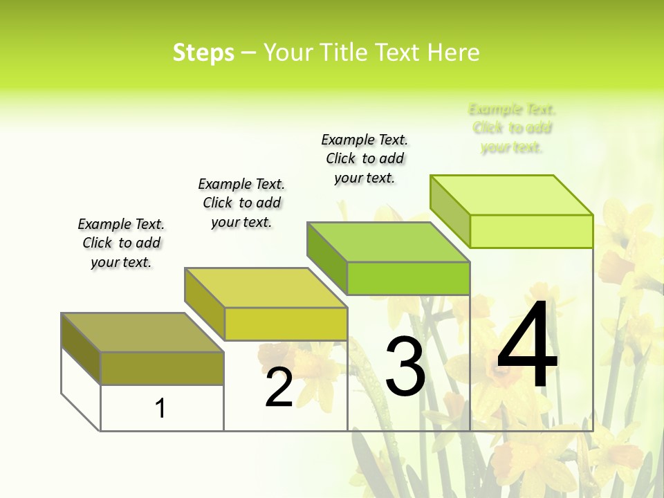 Narcissus Yellow Celebrate PowerPoint Template