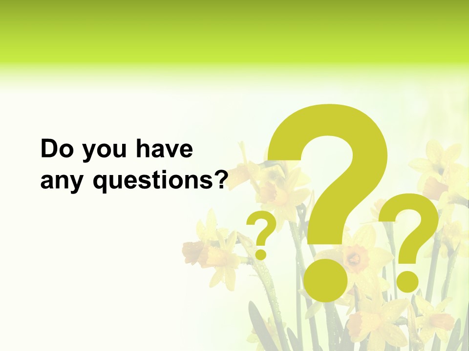 Narcissus Yellow Celebrate PowerPoint Template