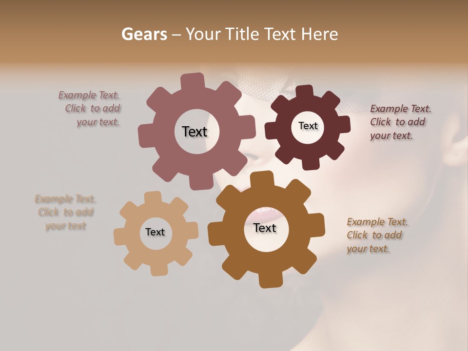 Grey Feather Smokey PowerPoint Template