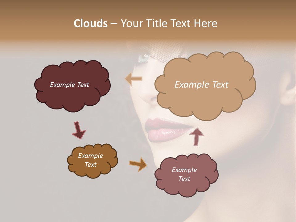 Grey Feather Smokey PowerPoint Template