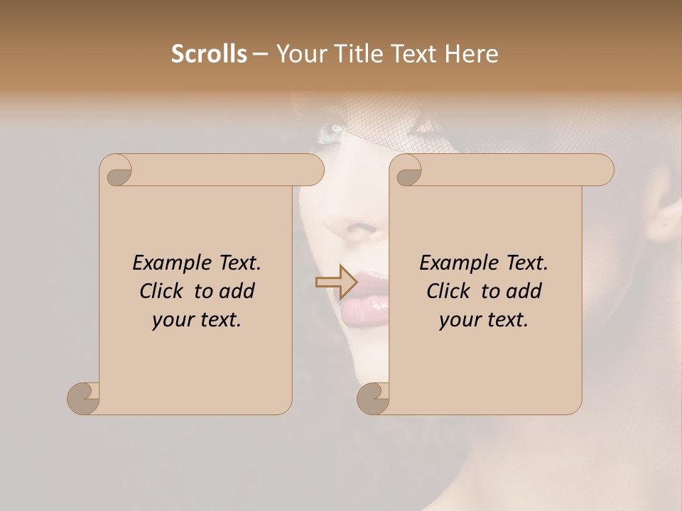 Grey Feather Smokey PowerPoint Template