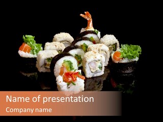 Seafood Maki Raw PowerPoint Template