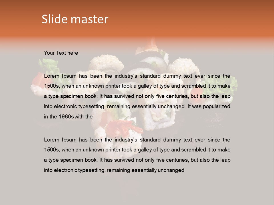 Seafood Maki Raw PowerPoint Template