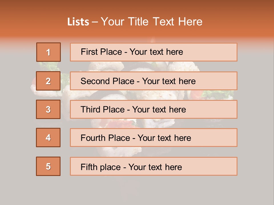 Seafood Maki Raw PowerPoint Template